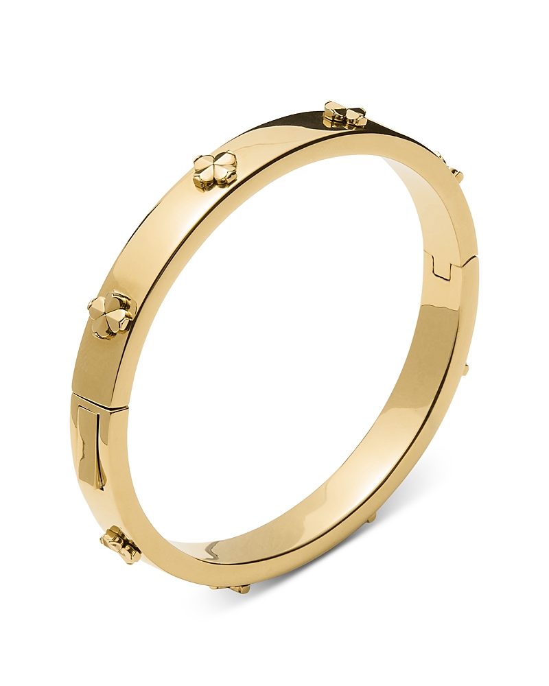 Kate Spade New York Spade Flower Hinge Bangle Bracelet In Gold