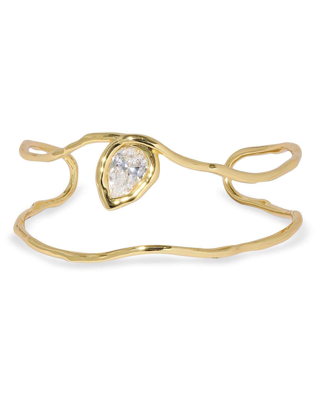 Alexis Bitar Asterales Floating Cubic Zirconia Double Row Cuff Bracelet