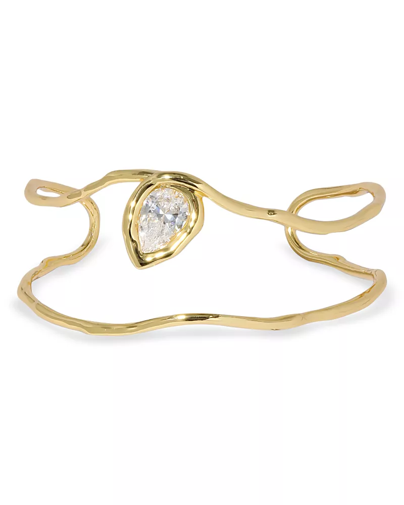 Alexis Bitar Asterales Floating Cubic Zirconia Double Row Cuff Bracelet