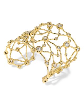 Asterales Cubic Zirconia Celestial Wide Cuff Bracelet 