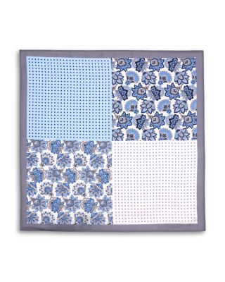 Floral & Dot Silk Pocket Square - Exclusive