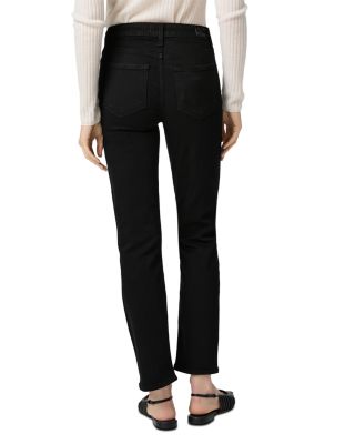 Cindy Straight Jeans in Black Shadow