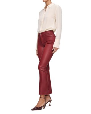 Bridget Boot High Rise Instasculpt™ Coated Crop Jeans in Cherry Coated