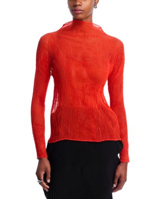 Issey Miyake Chiffon Twist Plissé Top | Bloomingdale's