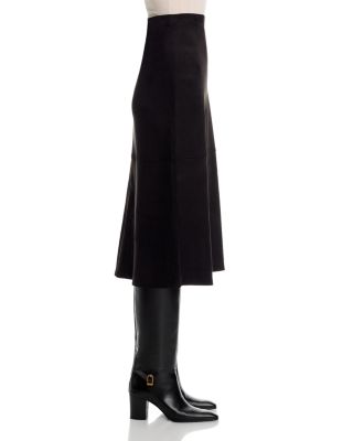 Faux Suede A Line Skirt