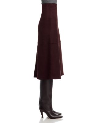 Faux Suede A Line Skirt