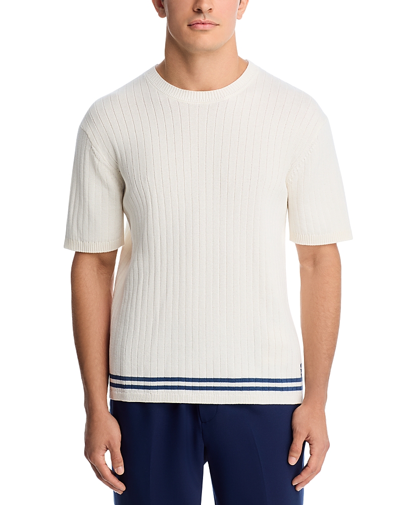 Scotch & Soda Structured Knit Tee In White
