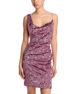 Crystal Strap Embellished Mini Dress