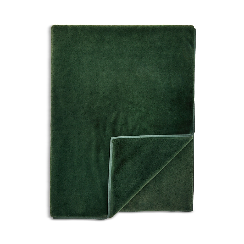 Hudson Park Collection Rabbit Faux Fur Throw Blanket - Exclusive In Green