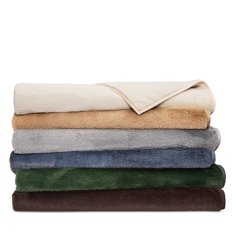 Hudson Park Collection Rabbit Faux Fur Throw Blanket - Exclusive In Brown