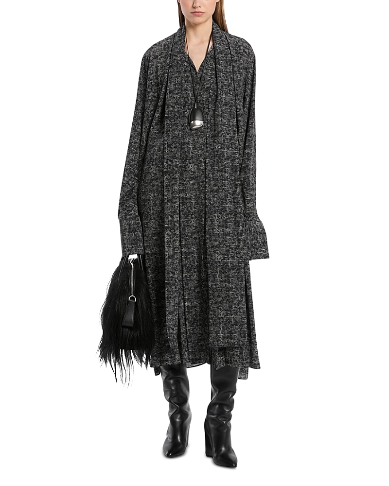 Michael Kors Silk Scarf Shirt Dress In Multi