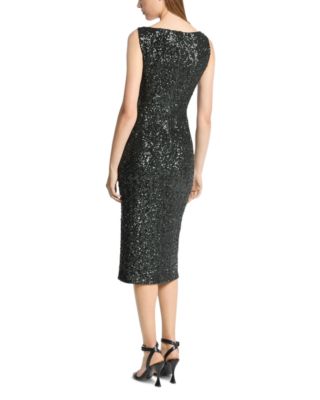 Portrait Sheath Sequin Dress