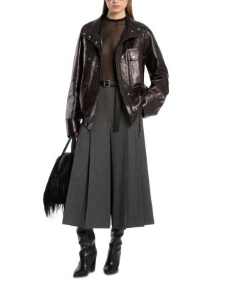 Leather Bomber Jacket 