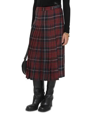 Giu Check Wool Blend Midi Kilt
