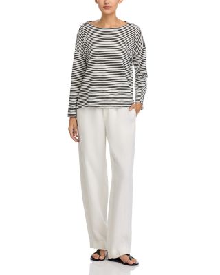 Striped Boat Neck Top