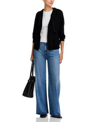 Cashmere Zip Front Hoodie