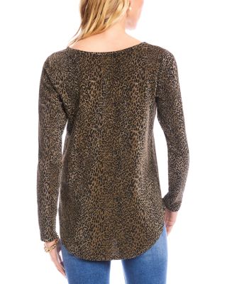 Metallic Knit Shirttail Top