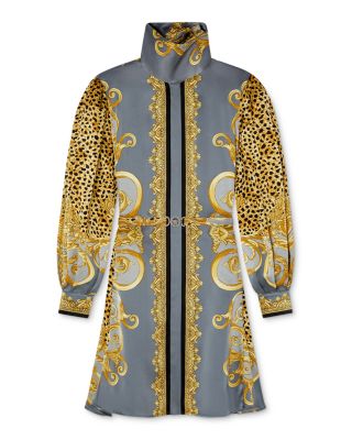 Cheetah Foulard Silk Dress