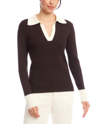 Collared Ribbed Sweater