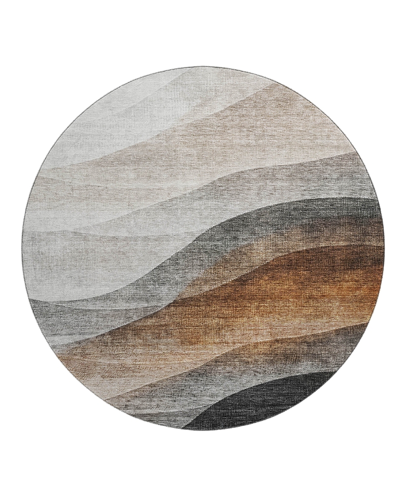 Dalyn Rug Company Dalyn Neo No1 Round Area Rug, 8' X 8' In Brown