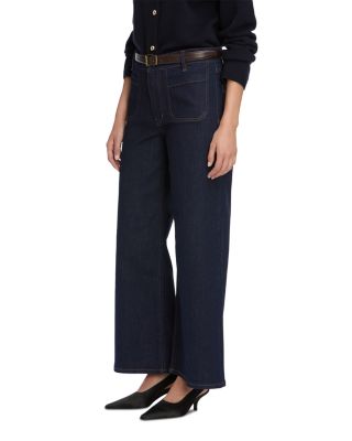 Le Pixie High Rise Slim Palazzo Jeans in Rinse