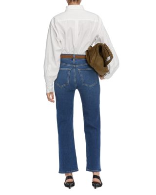 Pixie Le Sleek High Rise Straight Leg Jeans in Femma