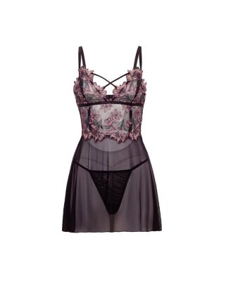 Plus Adela Floral Sheer Babydoll
