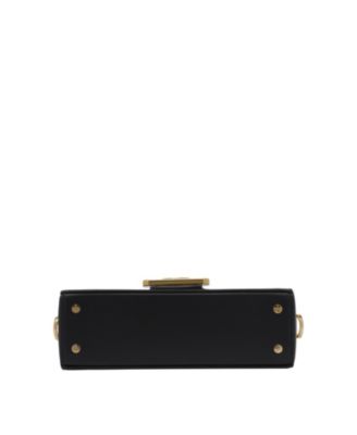 Pencil Cat Nano Leather Bag with a Bi-Material Cat