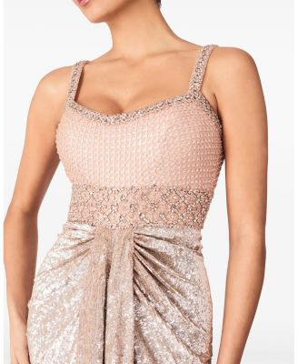  Only You Embellished Draped Maxi Dress