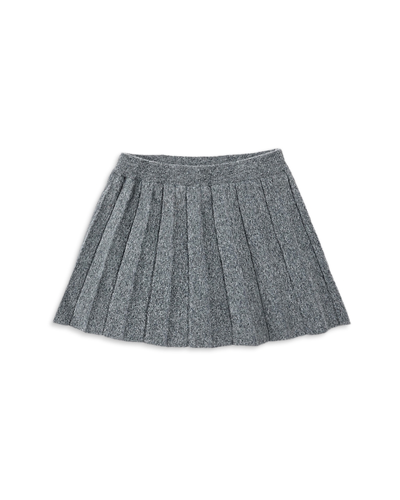 Rylee + Cru Girls' Knit Pleated Skirt - Little Kid In Gray