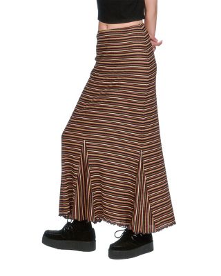Venetian Stripe Trumpet Skirt