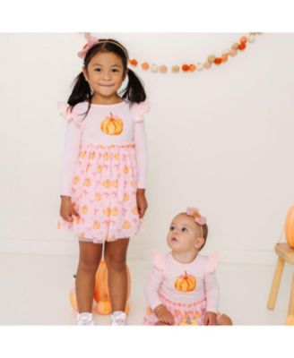 Girls' Coquette Pumpkin Long Sleeve Tutu Dress - Little Kid, Big Kid