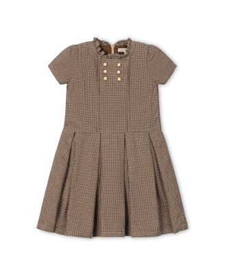 Girls' Organic Ruffle Collar Pintuck Drop Waist Dress - Little Kid, Big Kid