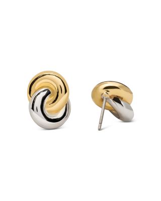 Interlock Polished Stud Earrings