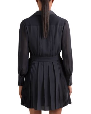 Giselle Pleat Flippy Minidress