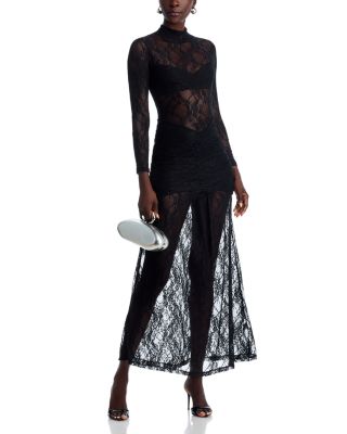 Drop Waist Lace Maxi Dress