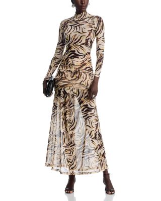 Drop Waist Mesh Maxi Dress