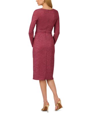 Metallic Knit Midi Dress