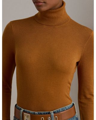 Silk Blend Turtleneck Sweater