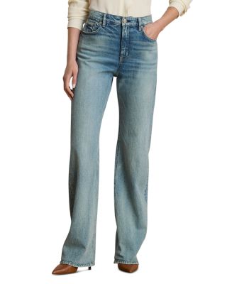 Petites High Rise Wide Leg Jeans