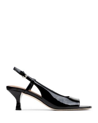 Women's Grinn Leather Peep Toe Slingback Pumps