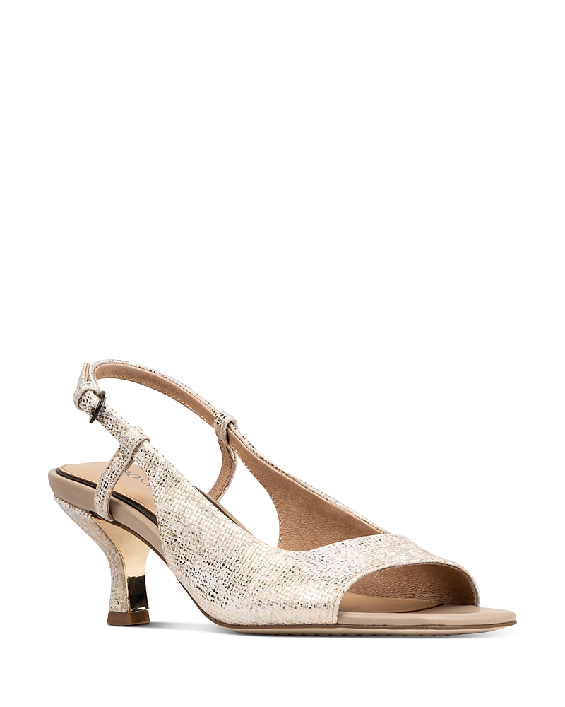 Donald Pliner Women's Grinn Leather Peep Toe Slingback Pumps In Neutral