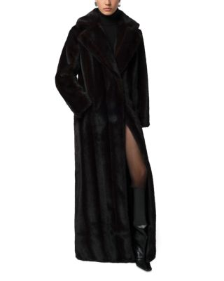 Gabrielle Faux Mink Maxi Coat