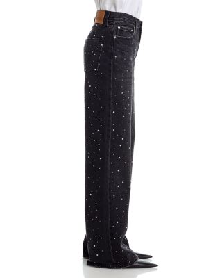 Ribcage High Rise Wide Leg Jeans in Dazzle Me