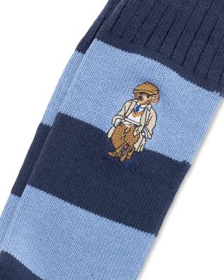 Embroidered Rugby Bear Socks