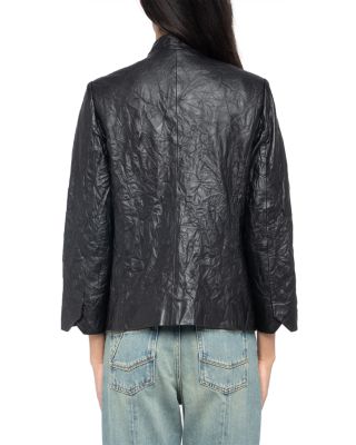 Veryn Cuir Froisse Leather Jacket