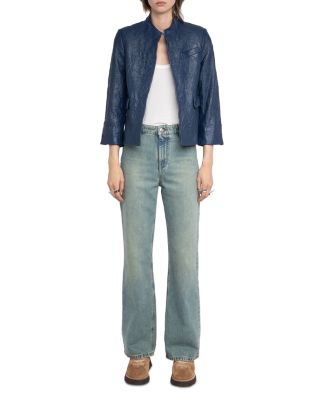 Veryn Cuir Froisse Leather Jacket