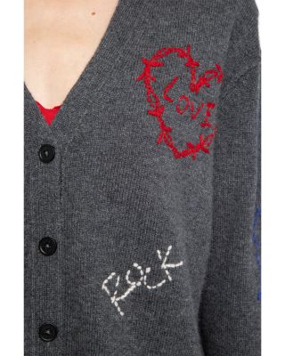 Mirkaz Cashmere V Neck Cardigan Sweater