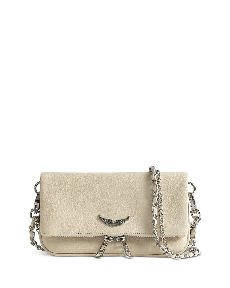 Zadig & Voltaire Rock Nano Grained Leather Crossbody In Pattern