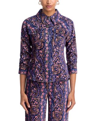 Paisley Velveteen Scrunched Jacket